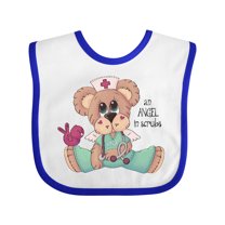Inktastic CNA An Angel in Scrubs Teddy Bear Boys Baby Bib