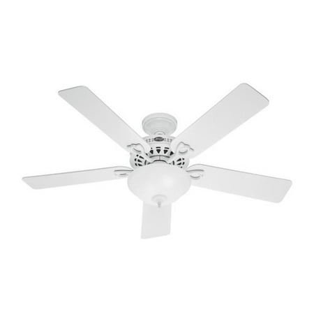 Hunter 53059 52 in. Astoria White Ceiling Fan with Light