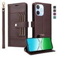 thumbnail image 1 of FOXDOCK Funda tipo Cartera para OPPO A5 Pro 4G/5G – Cubierta de Cuero PU con Múltiples Ranuras, Bolsillo para Efectivo y Correa de Muñeca, 1 of 6