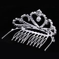thumbnail image 4 of 6-8 piezas princesa tiara peine boda novia cabello, 4 of 10