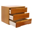 thumbnail image 4 of Modern Rectangle 3-Tier Desktop Storage Box Organizer with Lock Filing Cabinet, 4 of 18