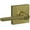 Gold, variant on Schlage F Series F40 LAT 622 COL Privacy Lever, Mechanical Lock, Matte Black, Metal, Residential, 2 Grade