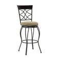 thumbnail image 5 of Linon Bryson 25" Indoor Metal Bar Stools with Swivel, Brown/Light Brown Fabric, 5 of 9