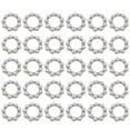 thumbnail image 4 of 30PC Pearl Napkin Rings, Silver Napkin Ring Holder, Wedding Beaded Napkin Rings, 4 of 7