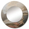 thumbnail image 2 of Designart "Linear Expressions in Gold and Grey I" Minimalism Line Art Rund Mirror For Wall Decor - Large Gold Round Print Mirror - Round Modern Mirror - Wall Mounted Round Large Mirror - 29" x 29", 2 of 6