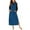 Navy, variant on Ekouaer Ladies Modal Long Sleeve Sleepwear Casual Floor Length Night Dress
