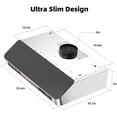 thumbnail image 6 of Under Cabinet Range Hood 36 Inch with Voice/Gesture/Touch Control, 900 CFM Stainless Steel & Upgraded Black Tempered Glass Ducted Kitchen Vent Hood with 4 Speed, 6 of 9