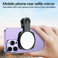 thumbnail image 5 of PpgejGEK Phone Rear Camera Selfie Mirror Clip with Storage Bag High Definition Reflective Vlog Accessory for Group Photos Wide Angle View Unlocks Angles, 5 of 5