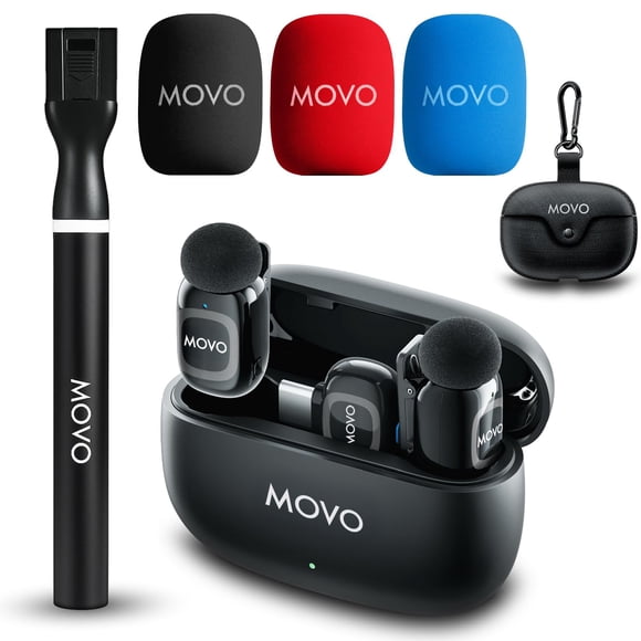 Micrófono inalámbrico Movo NanoMic Dual USB-C para iPhone/Android