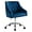 Navyblue, variant on Velvet Office Swivel Chair, Vanity Fabric Desk Pretty Fancy Gold Office Chairs for Girls, 360°Swivel Height Adjustable Reception Chair (Navyblue)