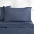 thumbnail image 6 of Gap Home Yarn Dyed Organic Cotton Washed Chambray Sheet Set, Deep Pocket, King, Navy, 4-Pieces, 6 of 6