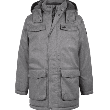 Calvin Klein Toddler Boy's Charcoal Heather Military Inspired Jacket, 3 T