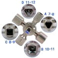 thumbnail image 4 of Llave de utilidad de servicio 10 en 1 Llave cruzada universal Llaves de fontanero Triángulo para purga de gabinetes de medidor eléctrico de gas Sailing Electrónica, 4 of 6