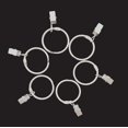 thumbnail image 4 of 28 Pcs Metal Curtain Rings with Clips,1.5-Inch Inner Diameter Rings/Rings Can Easy Open and Close (White), 4 of 5