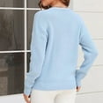 thumbnail image 4 of Lovskoo Sweaters for Women Trendy Comfortable Casual Pullover Long Sleeve Blouse Sweater Light Blue, 4 of 5