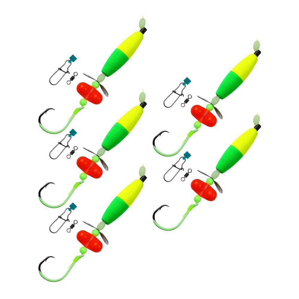 Bank Fishing Catfish Rigs Float Rattler Beads Rig With Snaps 6/0 8/0 10/0 Hooks