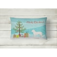 thumbnail image 2 of Carolines Treasures CK3808PW1216 White Bullboxer Christmas Tree Canvas Fabric Decorative Pillow, 12H x16W, multicolor, 2 of 4