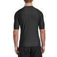 thumbnail image 2 of Baleaf Men's Rash Guard Short Sleeve Swim Shirt UPF 50+ Sun Protection Quick Dry Compression Shirt Rashguard Black Size XXXL, 2 of 6
