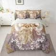 thumbnail image 2 of Homewish White Lily 7-Piece Twin Bedding Sets,Chic Angel Girls Bedding Comforter Set,Gold Purple Sheet Sets For Adults,Super Cozy Room Decor Reversible, 2 of 8