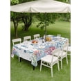 thumbnail image 4 of Outdoor Tablecloth with Umbrella Hole for Patio/Picnic/Party/Camping, Coastal Turtle Waterproof Table Cloth Rectangle Table Cover Washable, Summer Beach Nautical Ocean Coral Seahorse (54"x 80"), 4 of 8