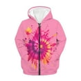 thumbnail image 5 of DISNIMO Tie-Dye Zipper Hoodies for Girls Pink Zip Up Hoodie Jacket Boys Zip Hoodie Sweatshirt Girl Hooded Sweatshirts for Girls Trendy Graphic Hoodie Jackets for Children Fall Coat Hoodie 6-7, 5 of 7