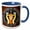 Blue/White, variant on 3drose, Zodiac Sign Aries or Ram in Color as Viewed by Ai. Funny Gift for You, 15oz Two-tone Red Mug