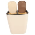 thumbnail image 5 of OULII Laundry Trash Can Khaki Large Capacity with Lid for Efficient Waste Sorting, 5 of 8