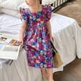 thumbnail image 7 of CAUYDY Toddler Girl Summer Floral Dress Baby Kids Children Casual Pleated Sundress Swing Style for Little Big Girls Beach 2T 3T 4T 5T 6Y 7Y (Sizes 2-3 Years,F2-Red), 7 of 7