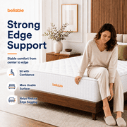 Bellable 14-inch King Hybrid Mattress, Medium-Firm Memory Foam and Innerspring in a Box