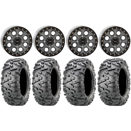 System 3 SB-7 14 Wheels Titanium (4+3) 28 BigHorn 2.0 Tires Polaris RZR XP 1000 / PRO XP / Ranger XP 900/1000
