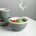thumbnail image 2 of Stone Lain Serenity 16-Piece Stoneware Round Dinnerware, Service for 4, 2-Tone, Green and Cream, 2 of 6