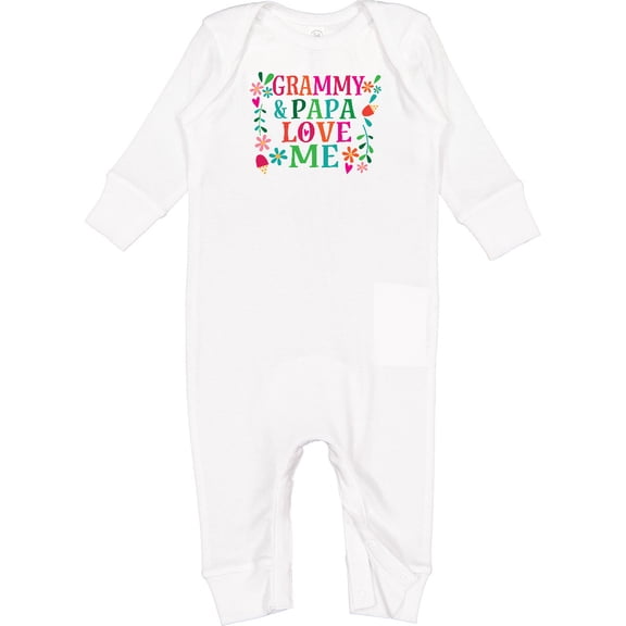 Inktastic Grammy and Papa Love Me Baby Romper Coveralls