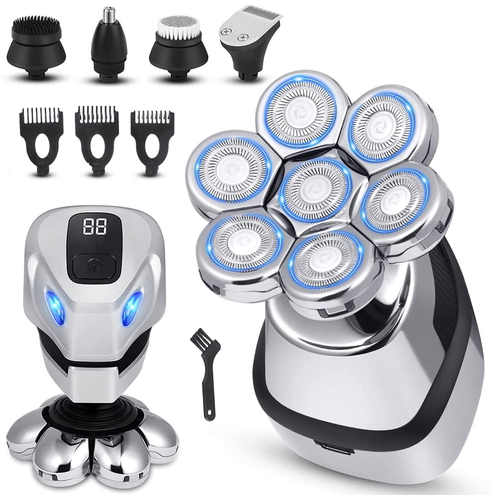Head Shaver for Bald Men, Upgrade 7 Heads 7D Electric Shaver for Men