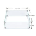 thumbnail image 6 of Elementi Plus Glass Wind Screen Outdoor Firepit Table Wind Guard Square Clear Fire Pit Glass Guard Fireplace Screen Tempered Glass Wind Shield Firepit Accessories - 23.6 x 23.6 Inches, 6 of 10