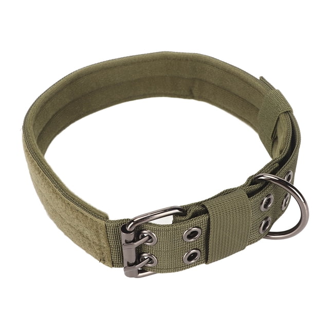 Collier d'Entraînement Militaire pour Chien, Respirant, Prévient les Blessures à la Gorge, Collier pour Animaux de Compagnie, Léger, Ajustable, Vert DD pour Chien Moyen et Grand m,L,TG