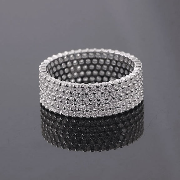 Eclet Jewels 14K White Gold Plated Ring - 1.8 Ct Round Cut Simulated Diamond Rings -Luxuries Solo Stone Engagement Ring for Women's - Beautiful Forever Diamond Ring for Her- Daily Wear Fine Jewelry