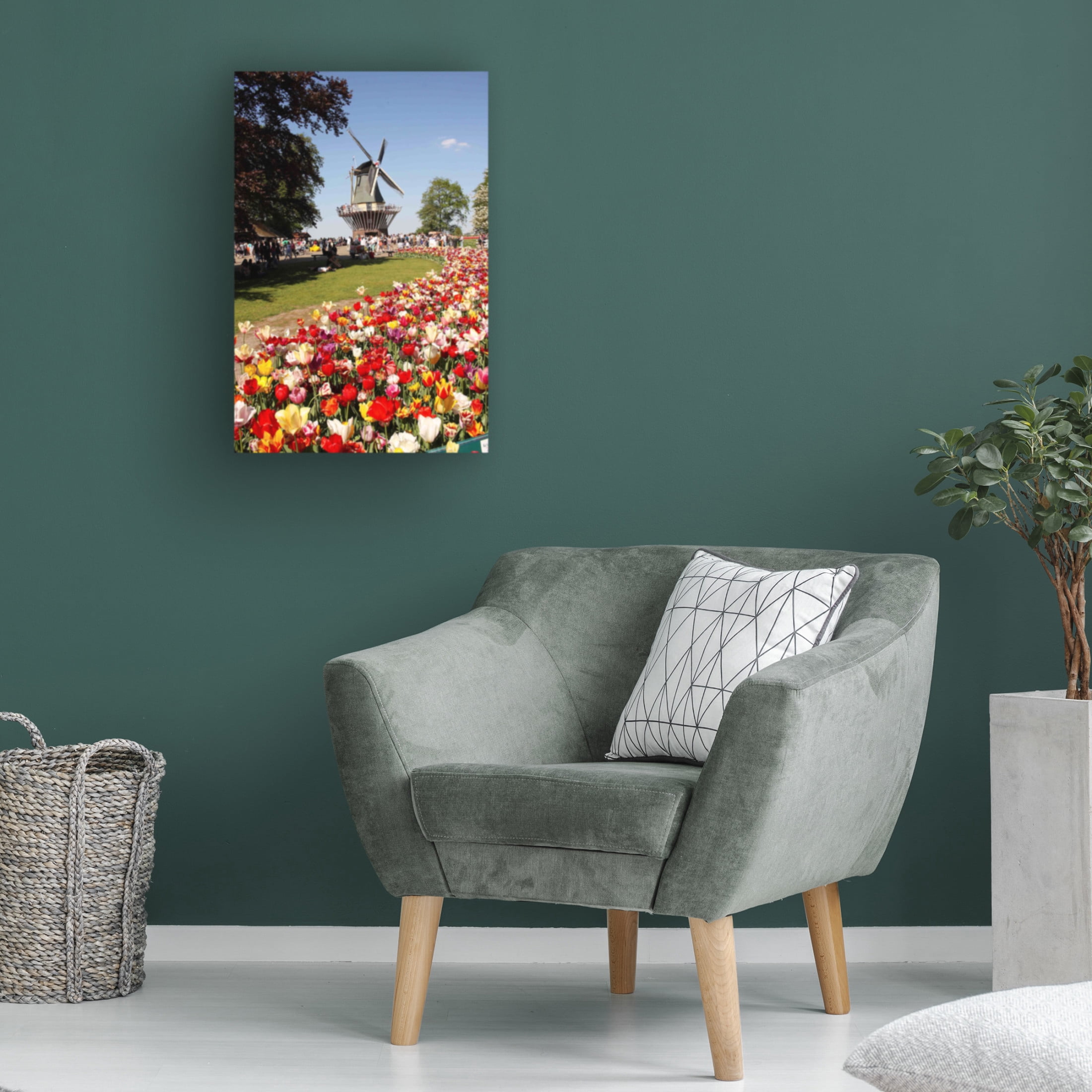 Canvas Wall Art - DANE 'Keukenhof Gardens 9' Wall Art for Living Room, Bedroom, or Office Décor by Trademark Fine Art - 30 x 47 Inches