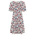 thumbnail image 4 of PNTUTB Women's Summer Short Sleeve Crew Neck Lightweight Comfortable Fashion Print Dress, 4 of 6