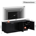 thumbnail image 5 of GUNAITO Fluted TV Stand for TVs up to 70", Home Entertainment Center with Storage for Living Room, Black, 5 of 12
