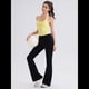thumbnail image 5 of Top Corto con Cuello Halter para Mujer, Cuello en V, para Hacer Ejercicio, Salir, Sin Mangas, Espalda Descubierta, Camisola de Verano . Amarillo Brillante XL, 5 of 10