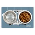 thumbnail image 1 of Saying Pet Mat for Food and Water, Hanging Sheep Star and Crescent Moon Sleeping Themed Illustration, Non-Slip Rubber Mat for Dogs and Cats, 18" X 12", by Ambesonne, 1 of 2