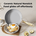 thumbnail image 3 of Sanho Ceramic Nonstick Fry Pan Skillet 12 inch, Diamond-Titanium Coating, Oven & Induction Safe 500°F, Non-Toxic, Dishwasher Safe, 3 of 10