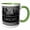 Green/White, variant on 3drose, Gracias Spanish Thank You in Black and White Business Theme, 15oz Two-tone Red Mug