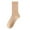 Khaki, variant on Besolor Womens Girl Crew Socks Solid Color Breathable Colorful Lightweight Cotton Casual Mid-Calf Socks