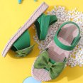 thumbnail image 5 of BYHONG Toddler Kids Girls Soild Bowknot Princress Shoes Soft Sole Non First Walkers Prewalker Beach Shoes Sandals Affordable Kids’ Sandals All-Day Comfort Green 13, 5 of 5