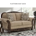 thumbnail image 4 of Bowery Hill Modern / Contemporary Polyester Brown Finish Loveseat, 4 of 9