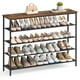thumbnail image 1 of Organizador de Almacenamiento de Zapatos de 5 Niveles para Entrada y clóset, Capacidad para 20-24 Pares de Zapatos, 4 estantes de Tela, Marco de Acero, Industrial, 1 of 8