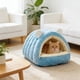 thumbnail image 4 of CaiYueKe Cozy Cat Cave Bed Enclosed Warm Pet Bed for Indoor Cats Small Dogs, Plush Soft Washable Cat Beds with Removable Cushion, Cuddler Hooded House for Kittens Puppies, Winter Warm Fleece Pet Bed, 4 of 7