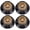 Gold with Black Letter, variant on Riousery 4Pcs Tone Control Knob Transparent Bell Volume Musical Instrument Accessories for Guitar Bass Clear with Black Letter