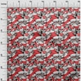 thumbnail image 3 of oneOone Rayon Red Fabric Skull Craft Projects Decor Fabric Printed By The Yard 56 Inch Wide, 3 of 4